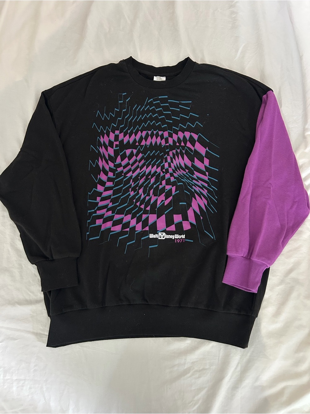 NEW Disney Black Crewneck 80’s retro vibe